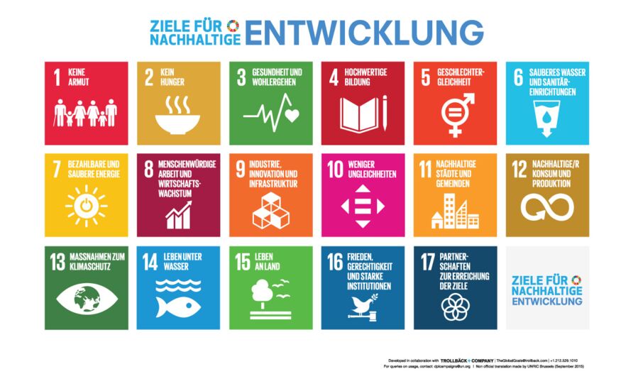 17 Ziele für nachhaltige Entwicklung (SDGs)