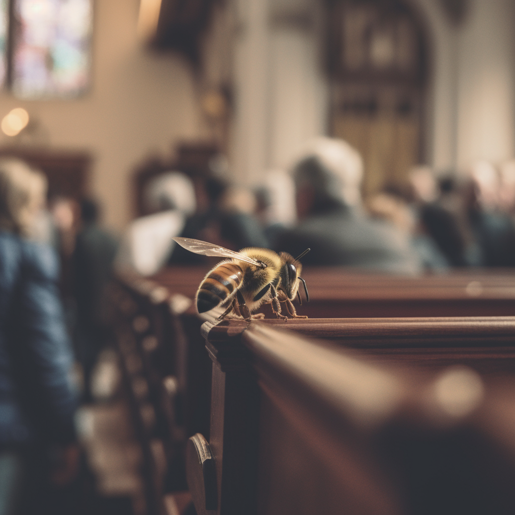 Insekten sind auch in der Kirche Thema.